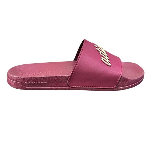 adidas ADILETTE SHOWER SLIDES Red/Sandy Beige Sandal - Picture 9 of 15